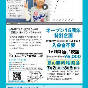 小学４年Ｔくん　視力0.2⇒0.8に回復