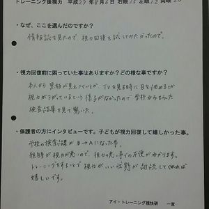 片目だけ視力が悪く、様子を見ていたら両眼の視力悪くなりました。